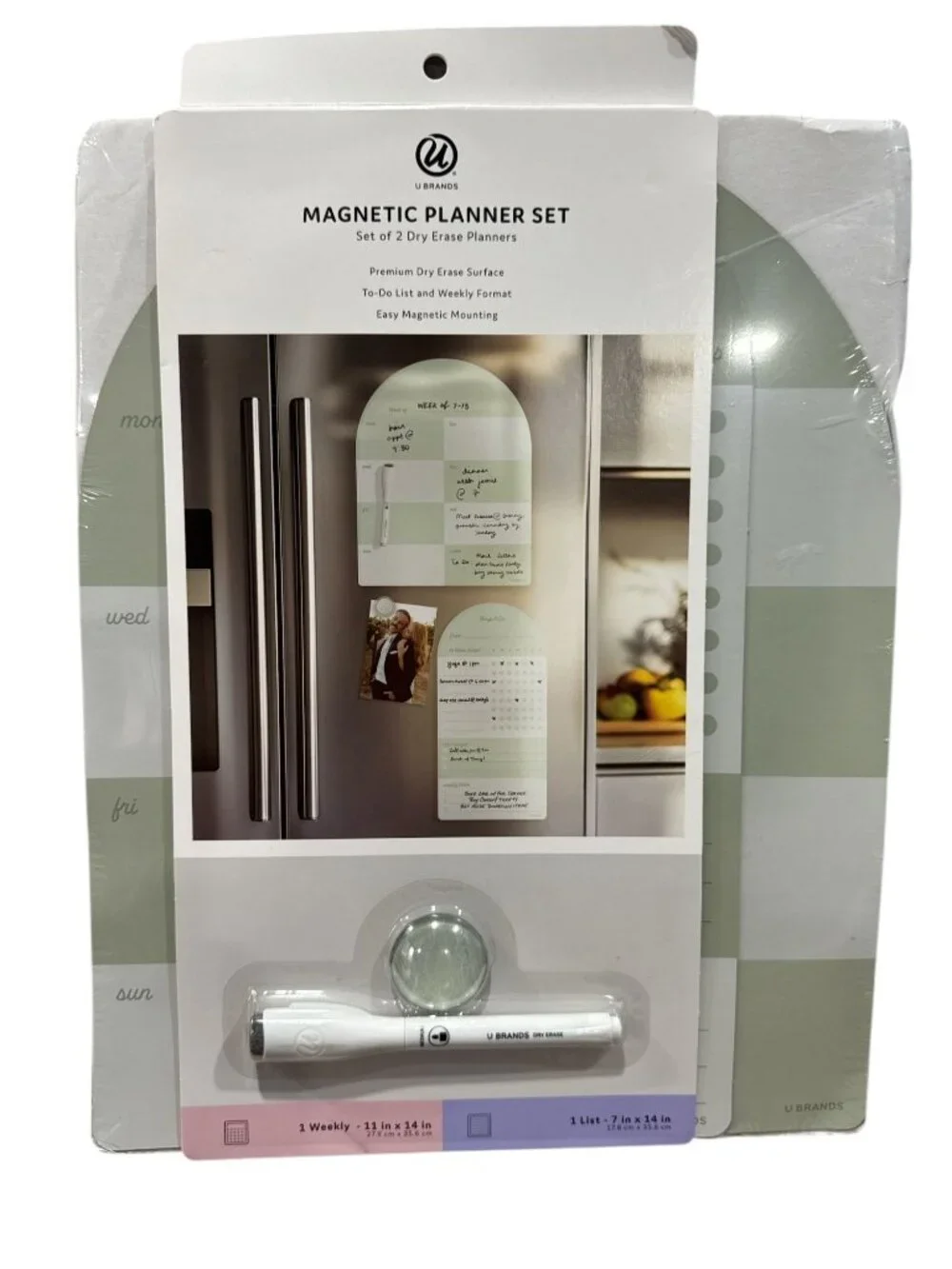 Magnetic Planner Set U Brands Dry Erase To-Do & Weekly Format Includes Marker &